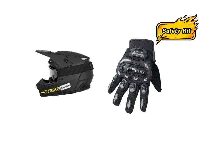 Heybike Sports off-road helmet and gloves safety kit
