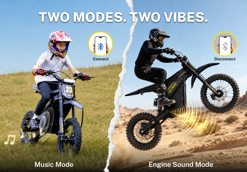 Heybike V1 Electric Dirt Bike with Bluetooth Speaker Pre-Installed