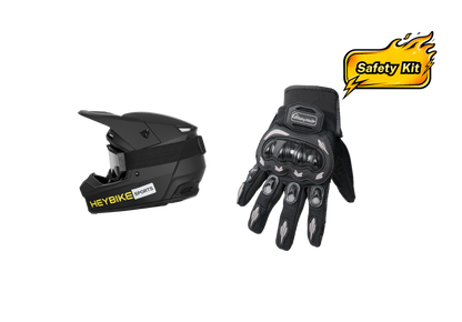 Heybike Sports off-road helmet and gloves safety kit
