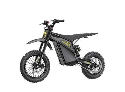 Heybike Villain electric dirt bike - Midnight Black Side view