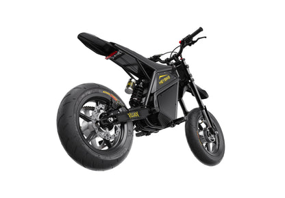 Heybike Villain Midnight Black rear view with street tires
