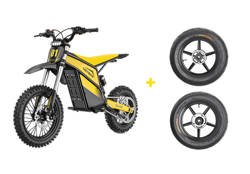 Heybike Villain + Supermoto Tire Set