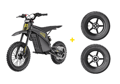 Heybike V1 E-Dirt Bike + Supermoto Tire Set