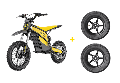 Heybike V1 E-Dirt Bike + Supermoto Tire Set