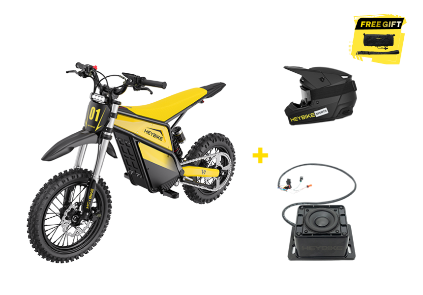 Heybike Electric Dirt Bike Ride-Ready Bundle