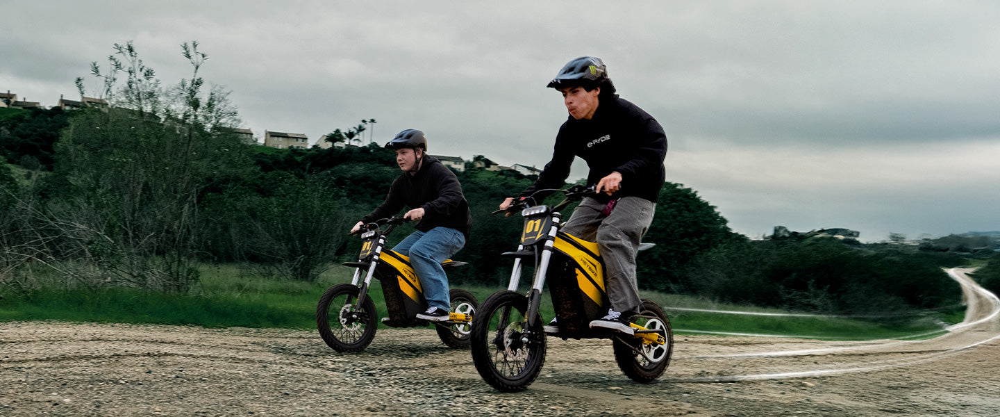 Electric dirt bike regenerative braking feature